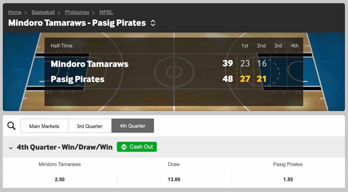 basketball live betting center